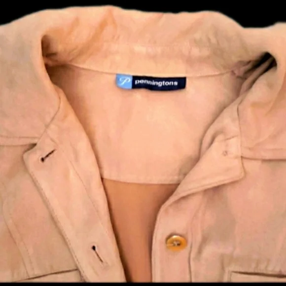 Penningtons Light Jacket, Faux Suede, Plus Size - Picture 2 of 4